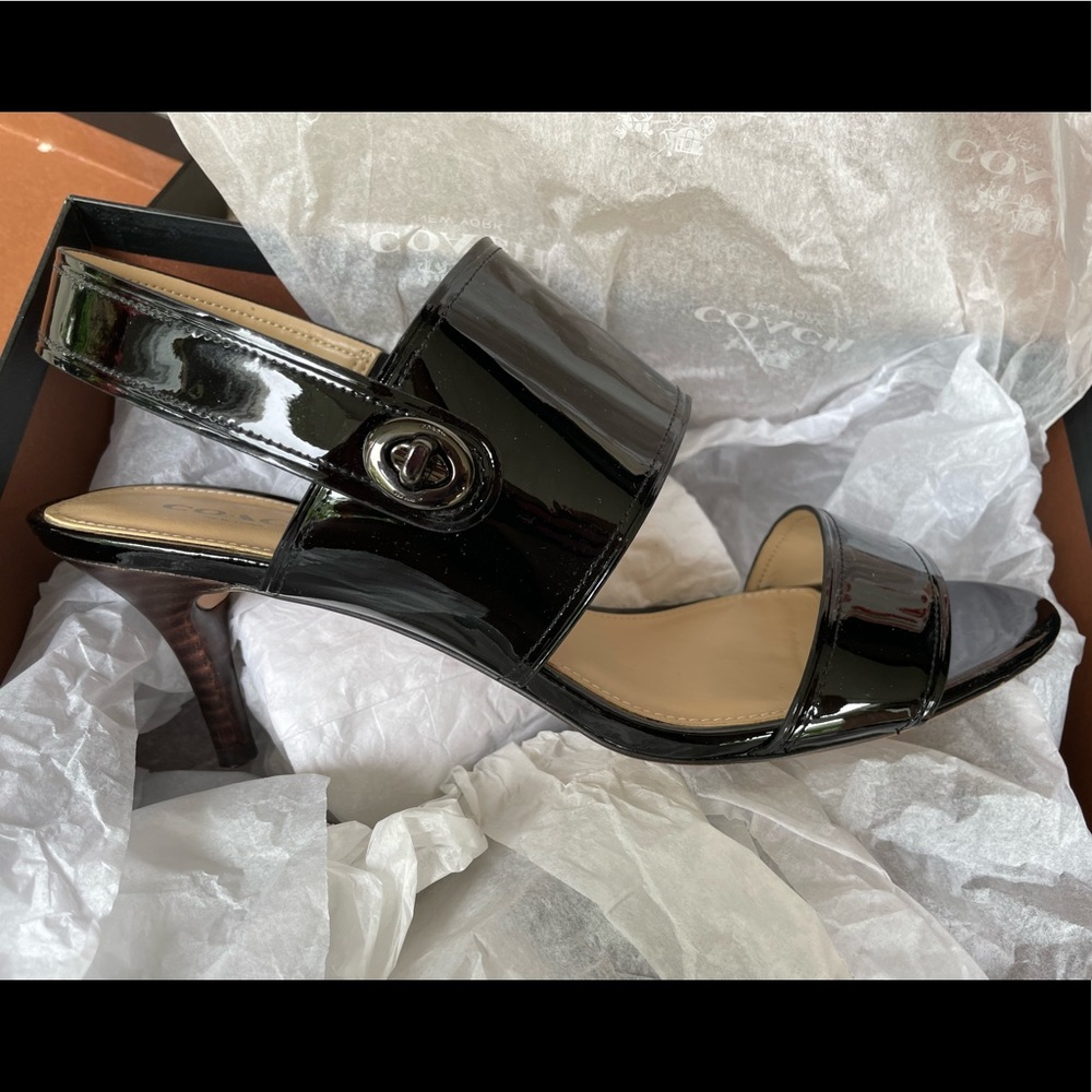 Coach Black Marla Patent Leather Size 9